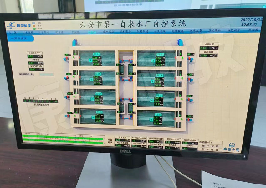 六安市第一自來水廠自動控制系統